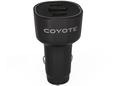 Chargeur allume-cigare 3 ports (2 USB-C + 1 USB-A)