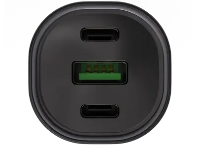 Chargeur allume-cigare 3 ports (2 USB-C + 1 USB-A)
